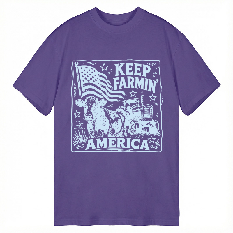 Modecanvas Keep Farmin DTG Printing Classic T-Shirt-modecanvas