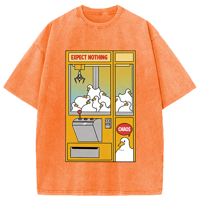 Modecanvas Chaos Machine Funny DTG Printing Washed T-Shirt