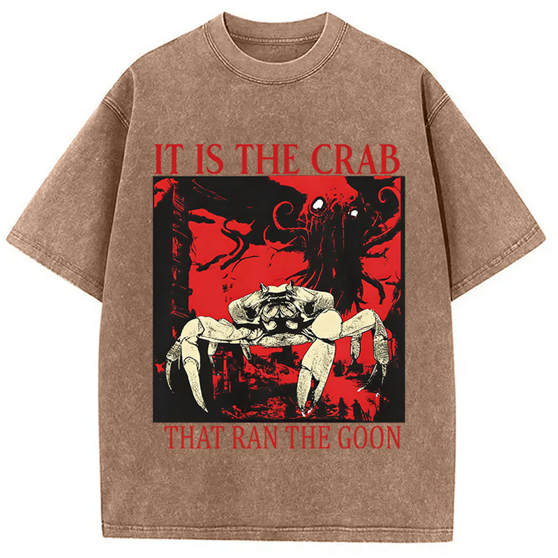 Modecanvas It is the Crab Meme Washed T-Shirt