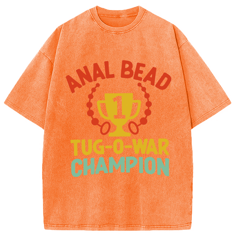 Modecanvas Anal Bead Funny Humorous DTG Printing Washed T-Shirt
