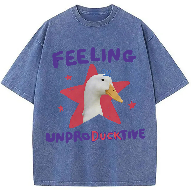 Modecanvas Feeling unproDUCKtive DTG Printing Washed T-Shirt