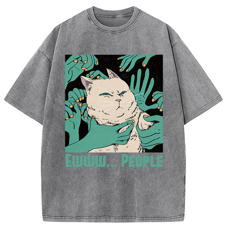 Modecanvas Ewww... People DTG Printing Washed T-Shirt