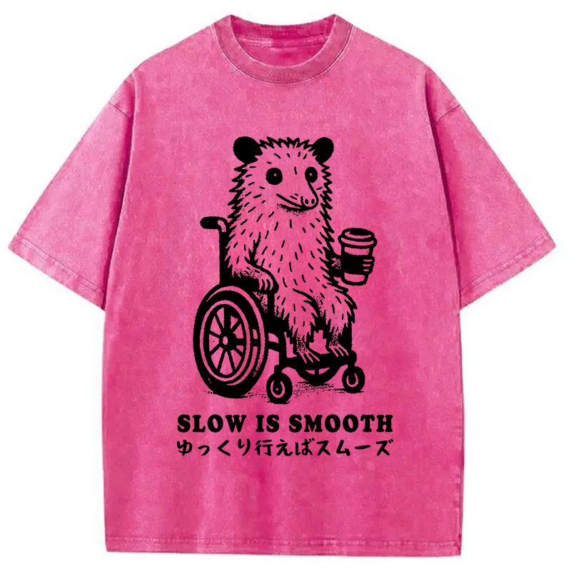 Modecanvas Possum In A Wheelchair Washed T-Shirt
