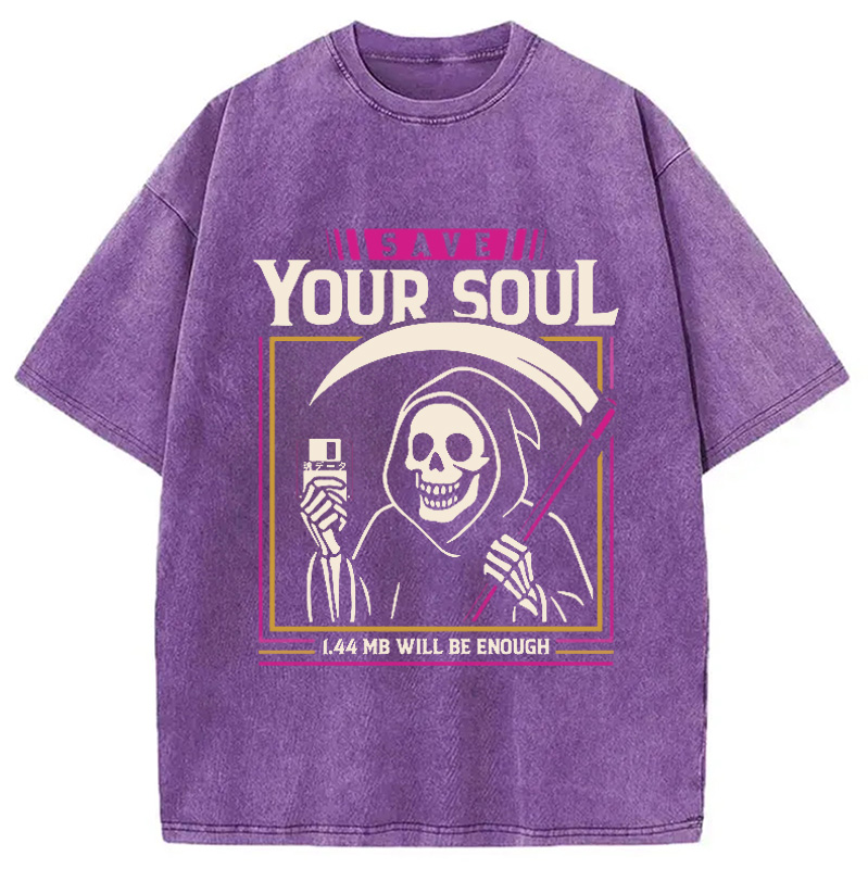 Modecanvas Store Your Soul Washed T-Shirt
