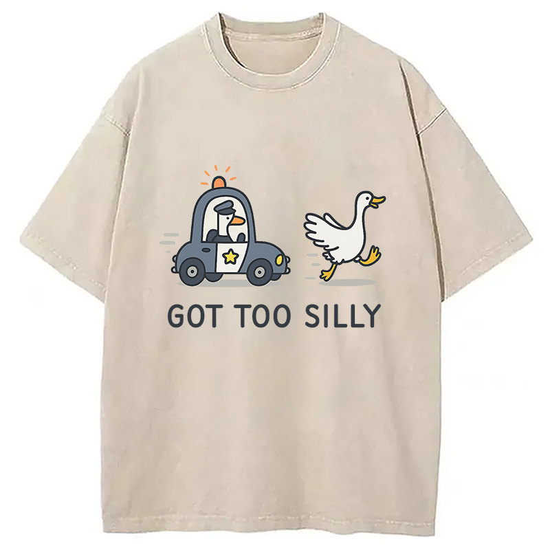Modecanvas Retro Comfort Goose Washed T-Shirt