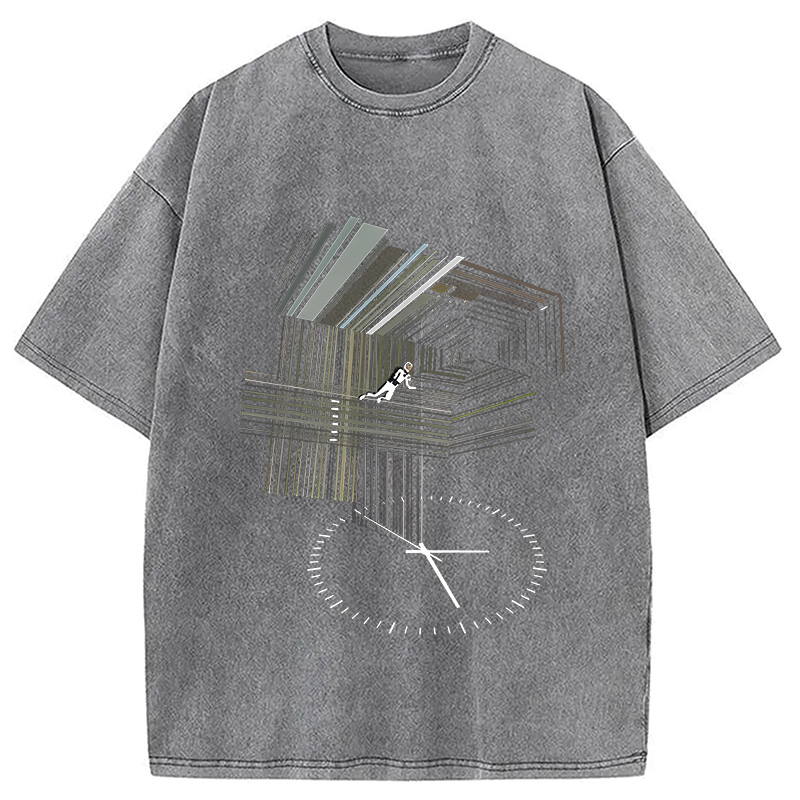 Modecanvas Secret Behind Bookshelf Washed T-Shirt