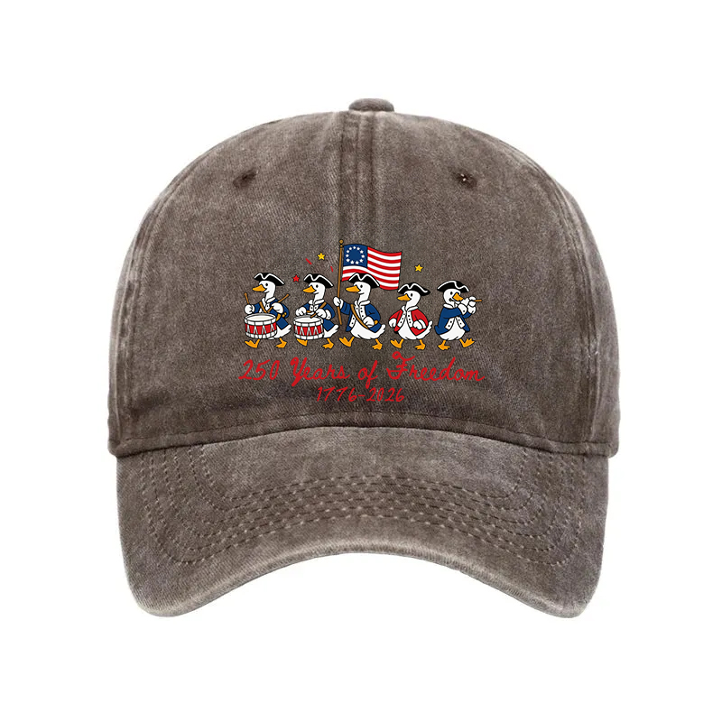 Modecanvas American 250th Anniversary Funny Goose Washed Cap