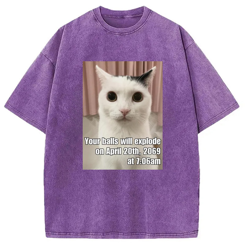 Modecanvas Your Balls Will Explode | Funny Washed T-Shirt