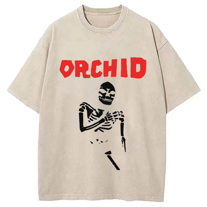 Modecanvas Orchid Chaos Is Me Washed T-Shirt