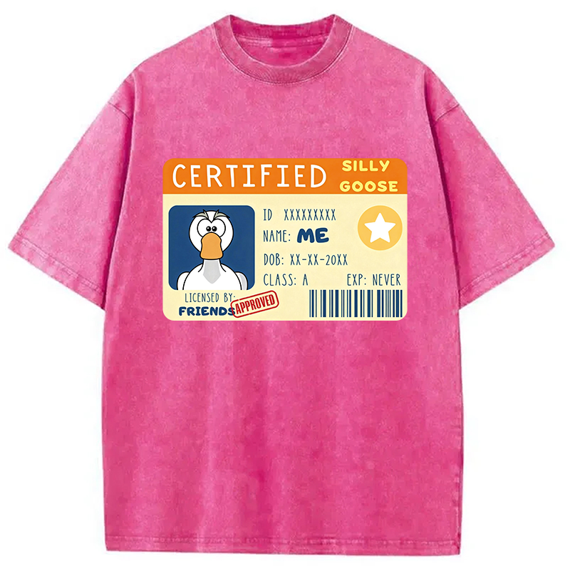 Modecanvas Certified Silly Goose DTG Printing Washed T-Shirt