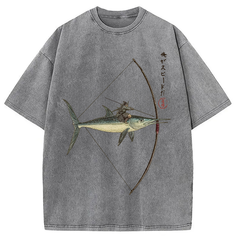 Modecanvas I Am Speed Washed T-Shirt-modecanvas
