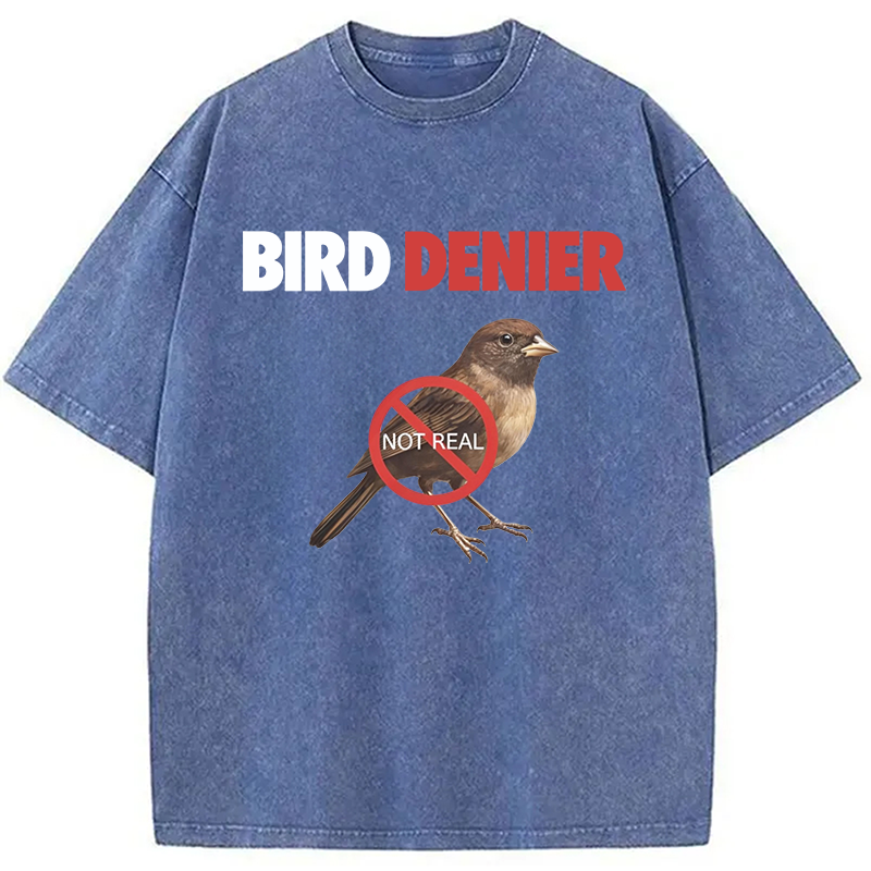 Modecanvas Bird Denier DTG Printing Washed T-Shirt