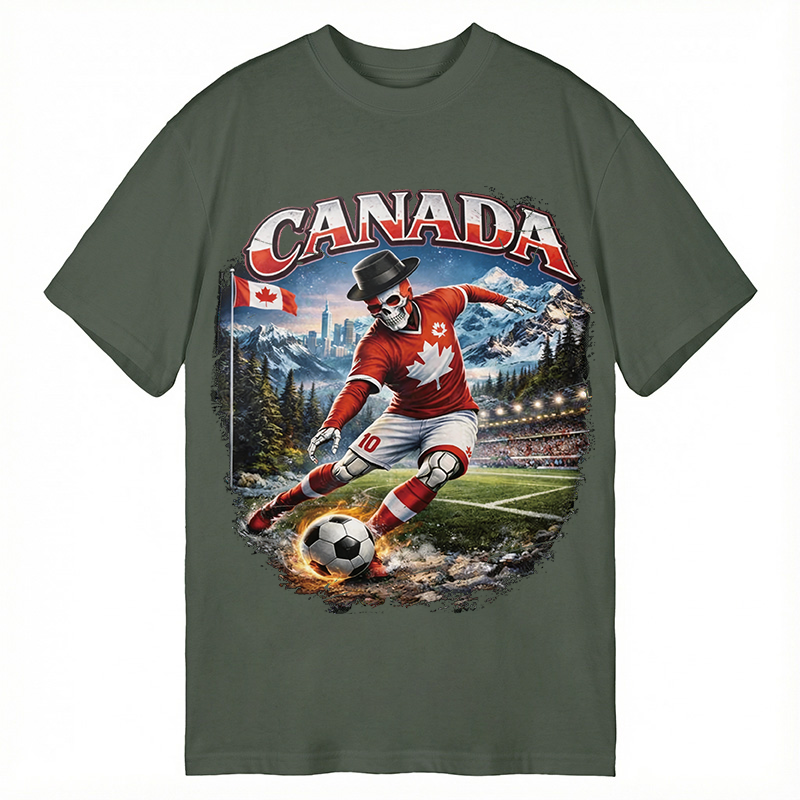 Modecanvas Canada Soccer Vintage DTG Printing Classic T-Shirt-modecanvas