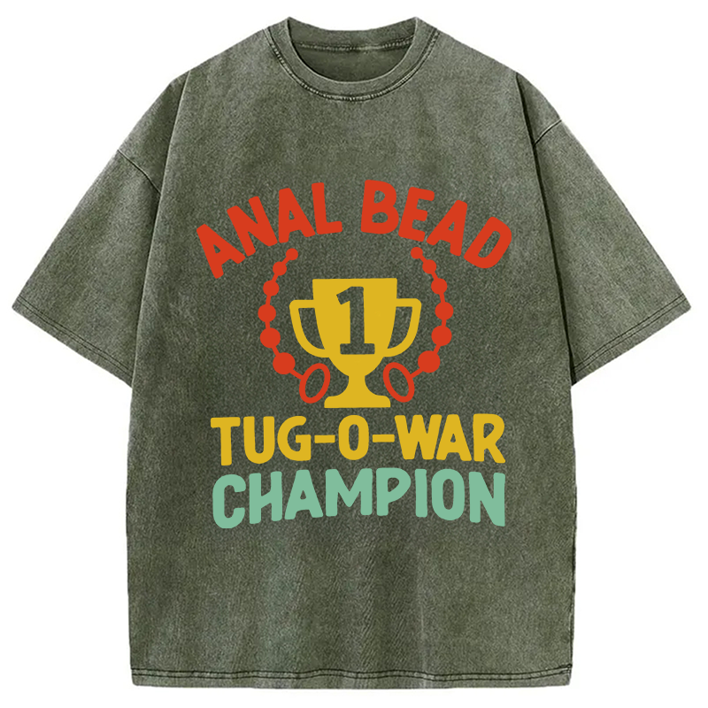 Modecanvas Anal Bead Funny Humorous DTG Printing Washed T-Shirt