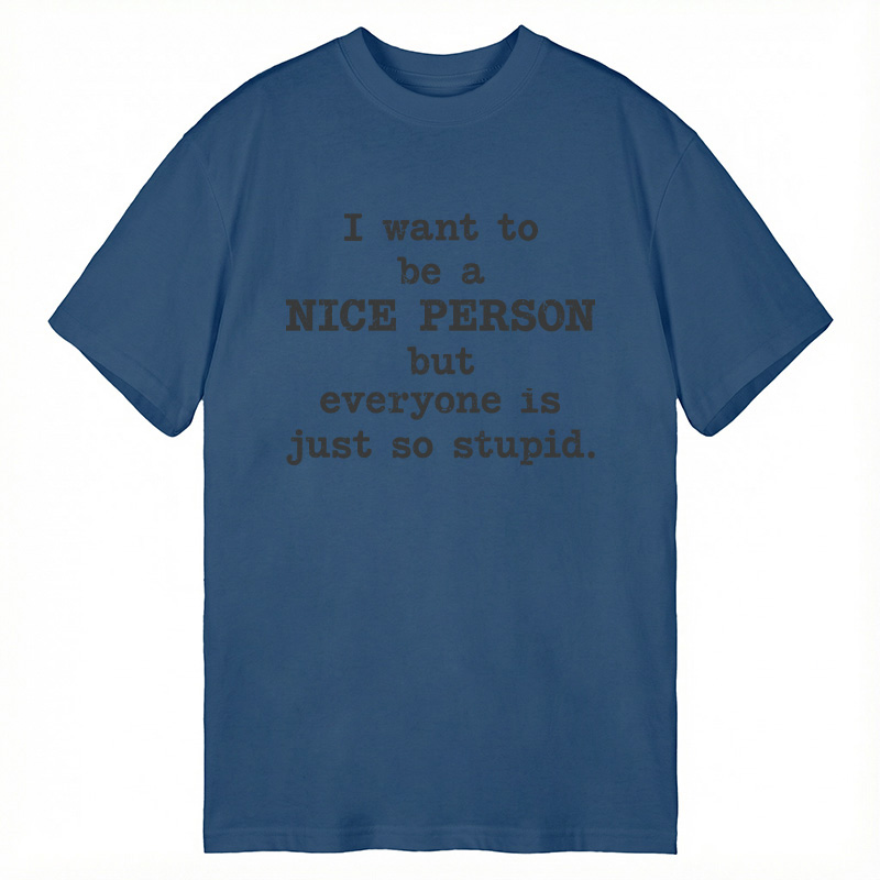 Modecanvas I Want To Be A Nice Person DTG Printing Classic T-Shirt