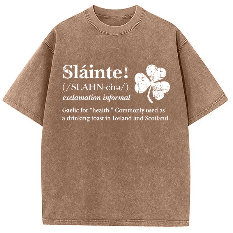 Modecanvas Slainte! Irish DTG Printing Washed T-Shirt