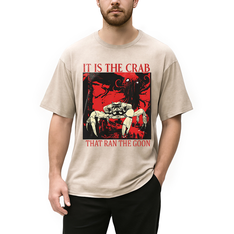 Modecanvas It is the Crab Meme Washed T-Shirt