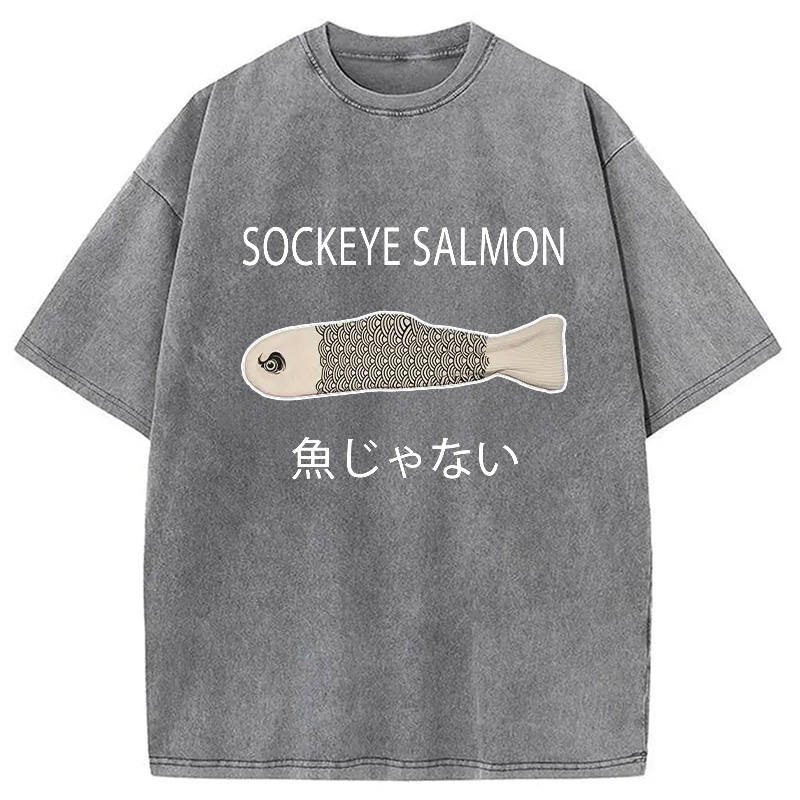 Modecanvas Sockeye Salmon Washed T-Shirt
