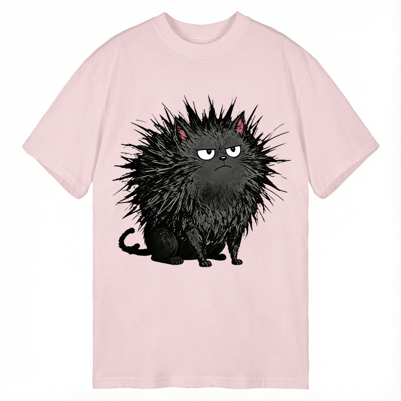 Modecanvas Feral Cat Having A Total Meltdown DTG Printing Classic T-Shirt-modecanvas