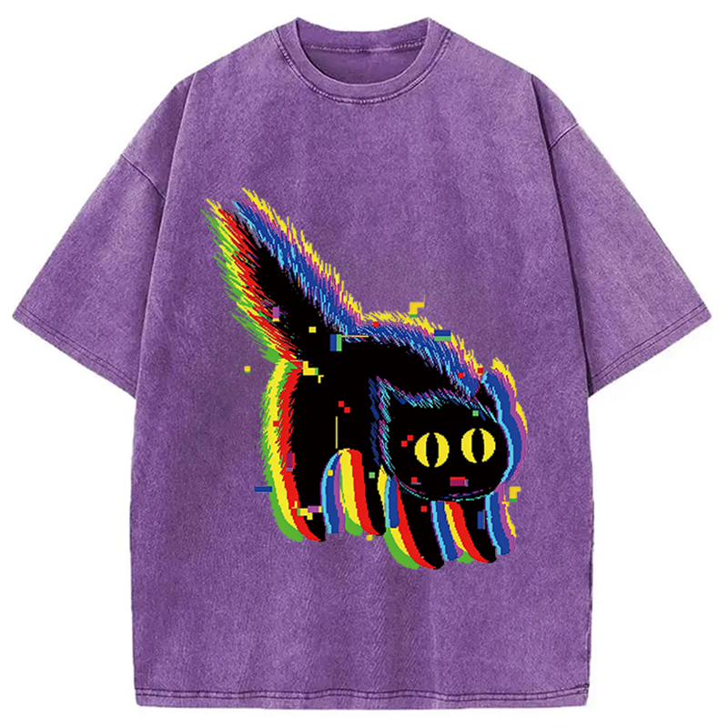 Modecanvas Technicat Glitch Washed T-Shirt-modecanvas