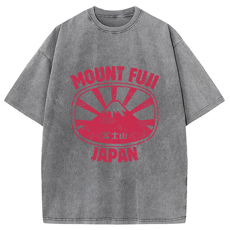 Modecanvas Mount Fuji Japan Washed T-Shirt