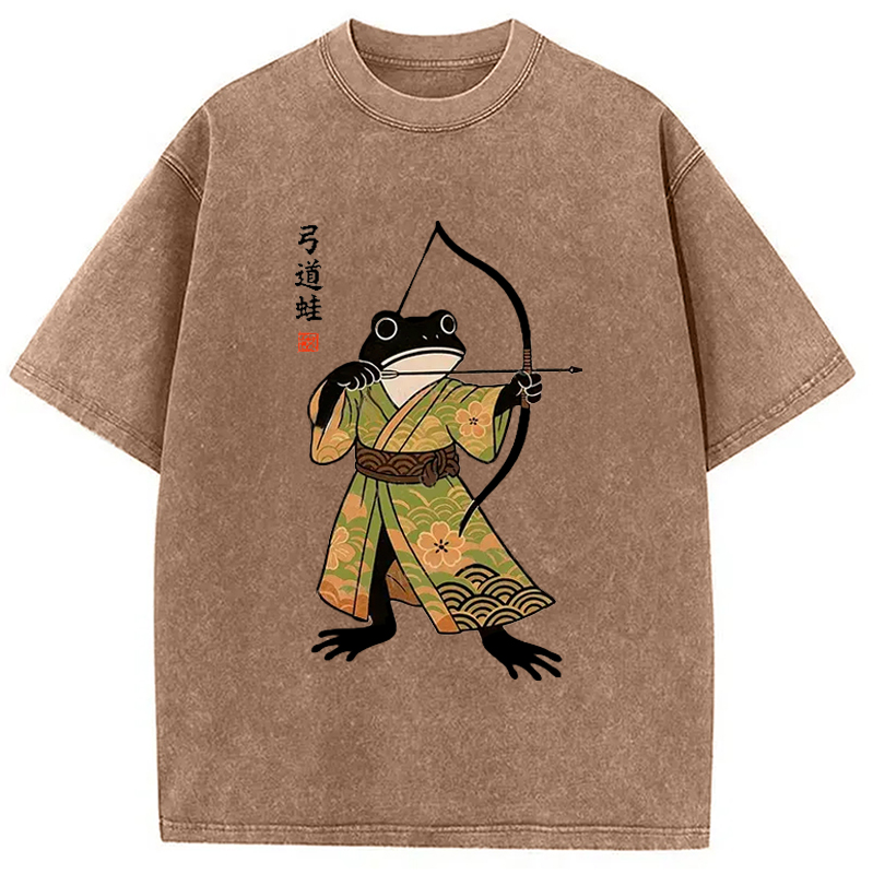 Modecanvas Frog Shooter Washed T-Shirt