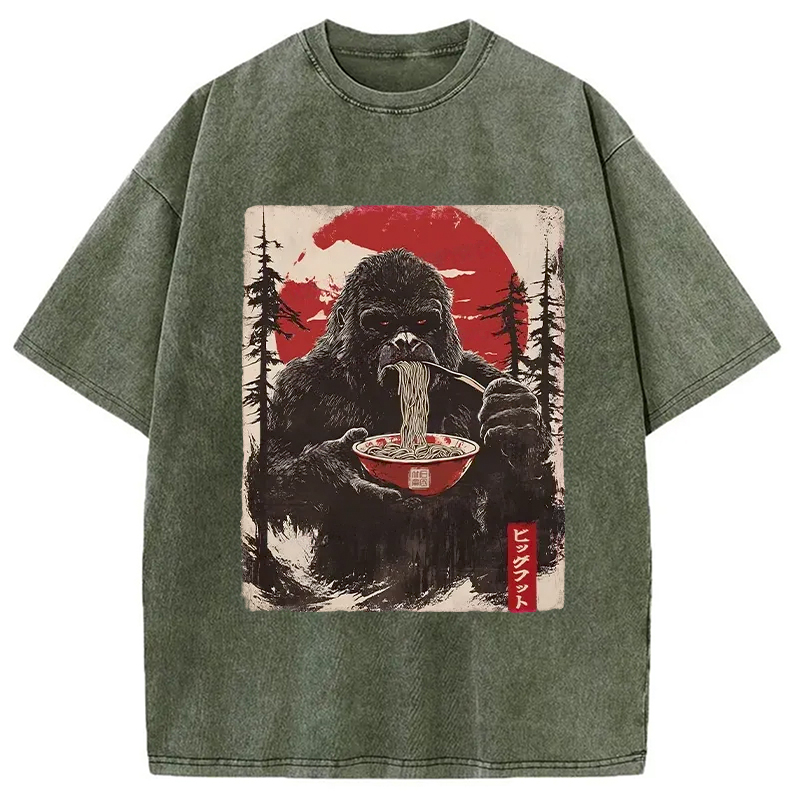 Modecanvas Ramen Lover Bigfoot Washed T-Shirt
