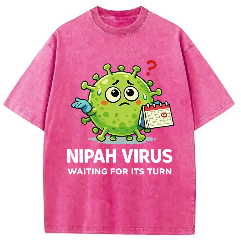 Modecanvas Nipah Virus DTG Printing Washed T-Shirt