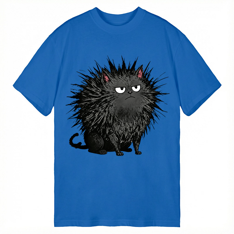 Modecanvas Feral Cat Having A Total Meltdown DTG Printing Classic T-Shirt-modecanvas