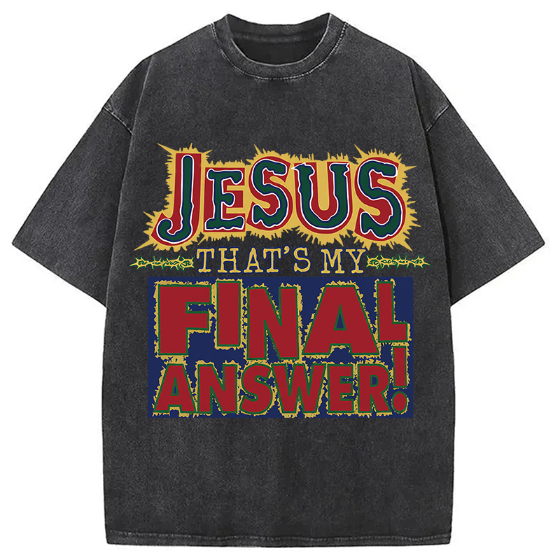 Modecanvas Jesus Bible Holy DTG Printing Washed T-Shirt