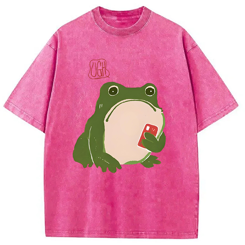 Modecanvas Ugh Matsumoto Hoji Frog Washed T-Shirt