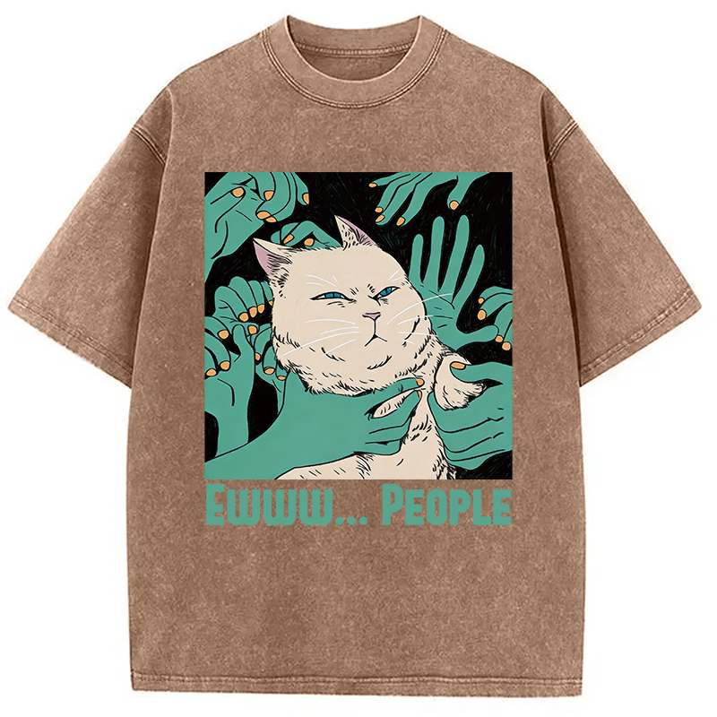 Modecanvas Ewww... People DTG Printing Washed T-Shirt