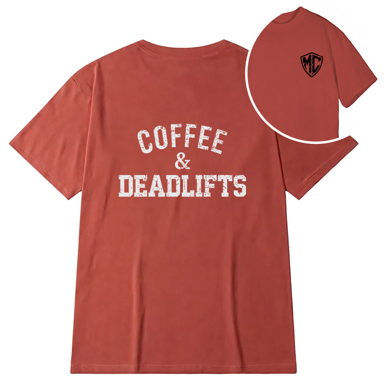 Modecanvas Coffee and Deadlifts DTG Printing Back Classic T-Shirt