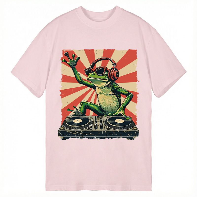 Modecanvas DJ Frog DTG Printing Classic T-Shirt-modecanvas