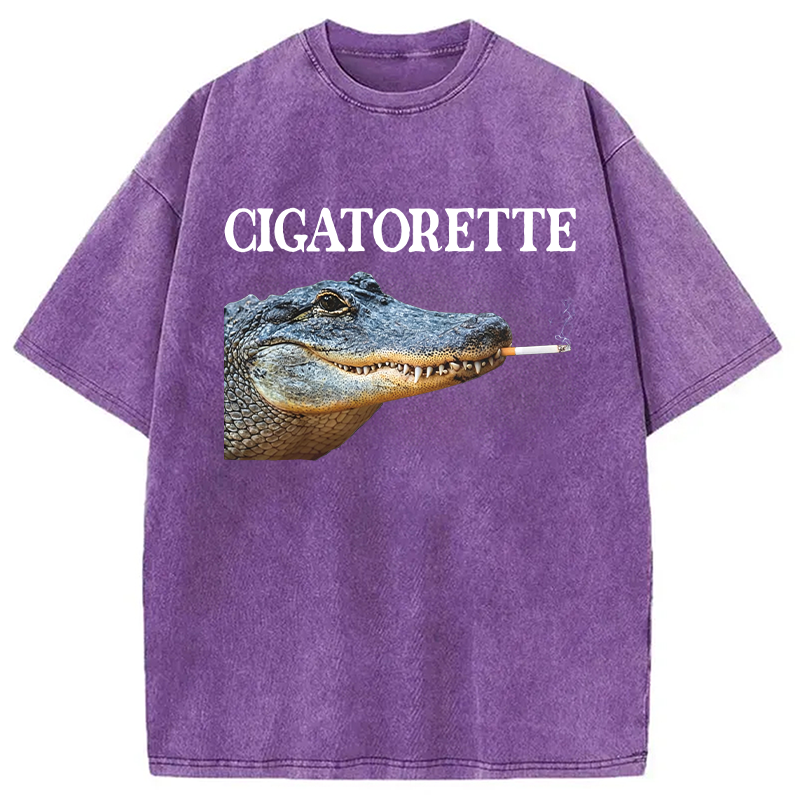 Modecanvas CIGATORETTE DTG Printing Washed T-Shirt