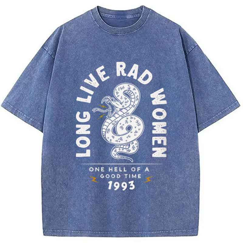 Modecanvas Long Live Rad Women DTG Printing Washed T-Shirt