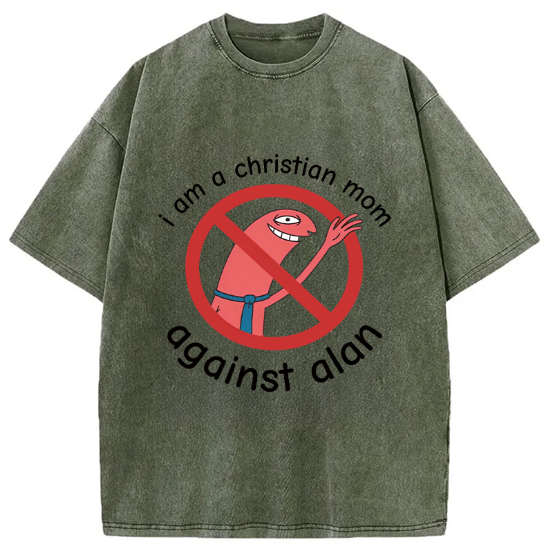 Modecanvas Funny Smiling Washed T-Shirt-modecanvas