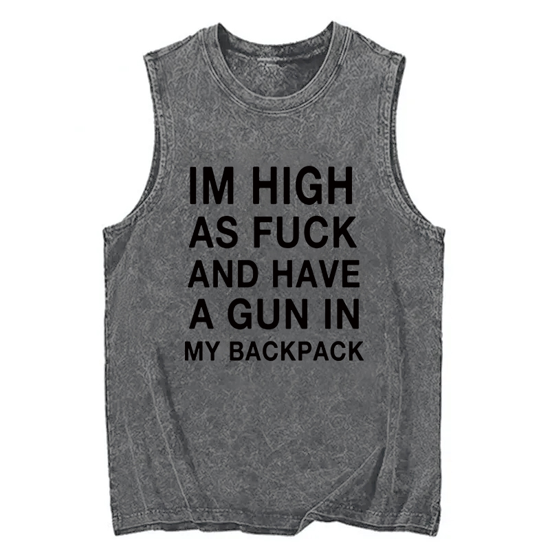 Modecanvas Im High DTG Printing Washed Tank-modecanvas