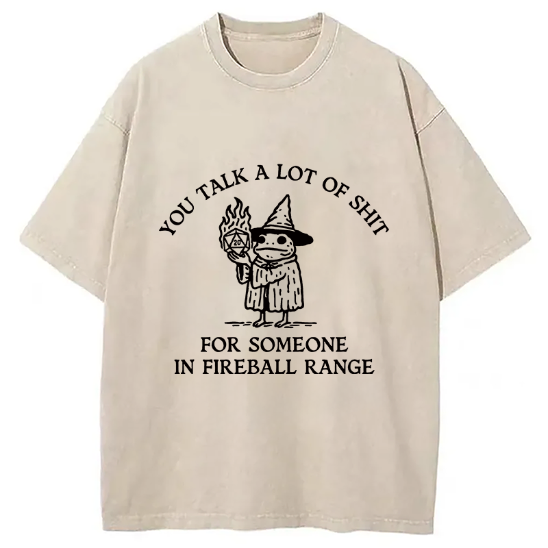 Modecanvas You Talk A Lot DTG Printing Washed T-Shirt