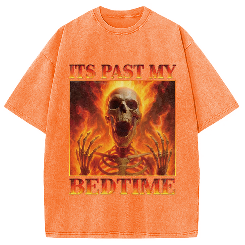 Modecanvas Its Past My Bedtime DTG Printing Washed T-Shirt