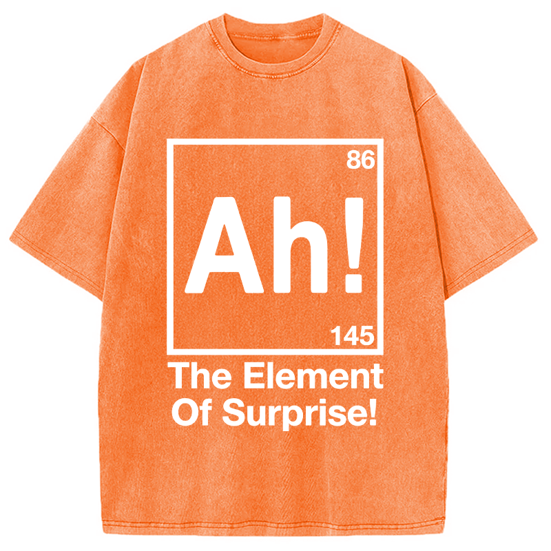 Modecanvas Ah Element Of Surprise DTG Printing Washed T-Shirt
