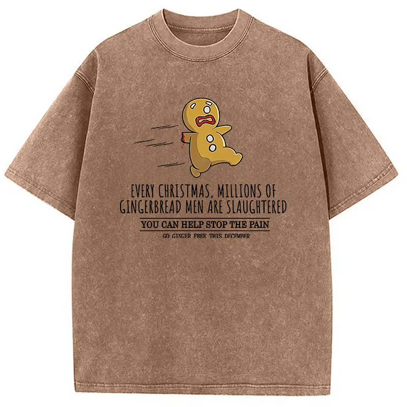 Modecanvas Gingerbread Man Disaster Washed T-Shirt
