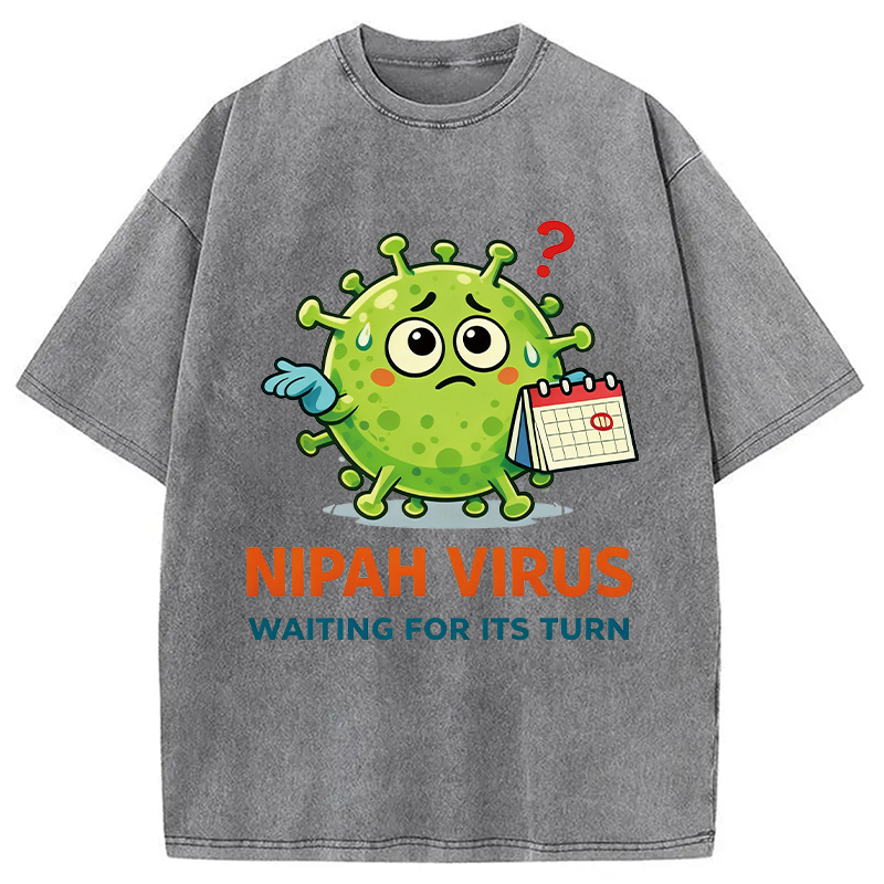 Modecanvas Nipah Virus DTG Printing Washed T-Shirt