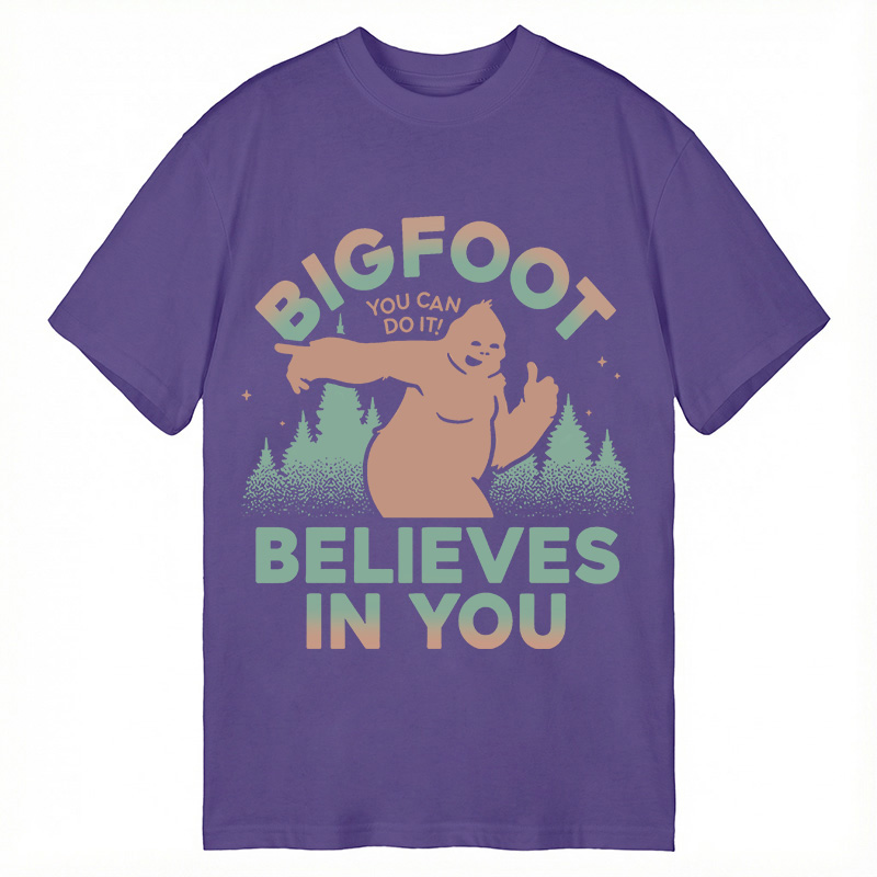 Modecanvas Bigfoot Believes In You DTG Printing Classic T-Shirt-modecanvas