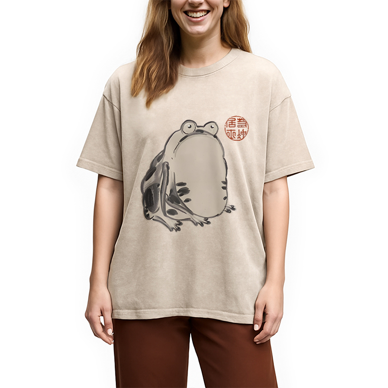 Modecanvas Sai Chu-fu Frog Washed T-Shirt