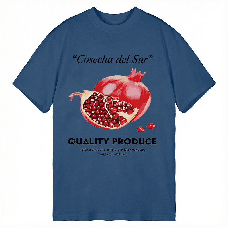 Modecanvas Pomegranate Prin DTG Printing Classic T-Shirt-modecanvas