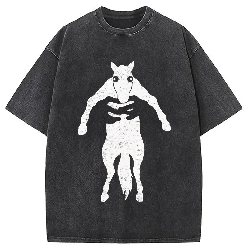 Modecanvas Hold Your Horse DTG Printing Washed T-Shirt