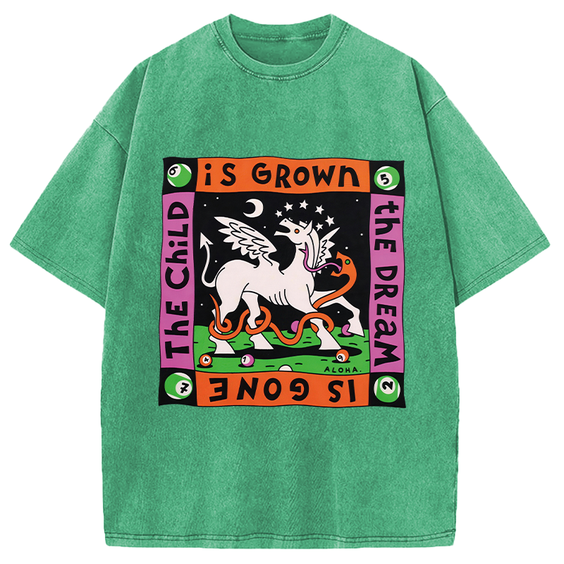 Modecanvas The Dream Is Gone The Child Is Grown DTG Printing Washed T-Shirt