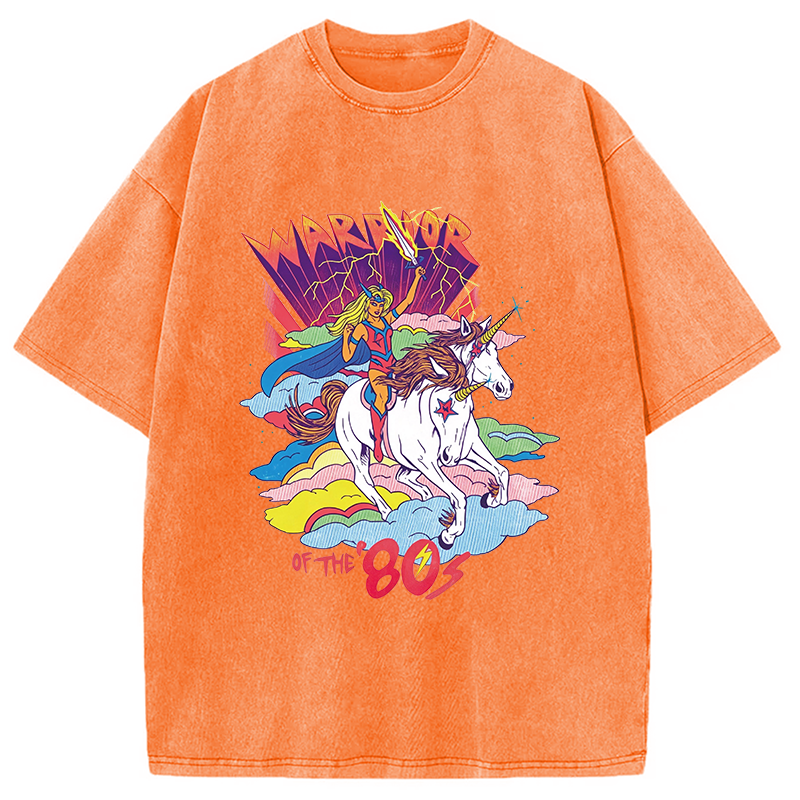 Modecanvas Warrior of the 80s DTG Printing Washed T-Shirt