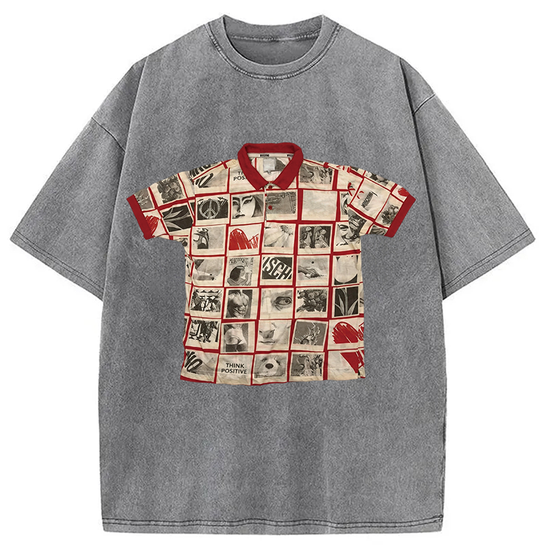 Modecanvas Art Shirt Of DTG Printing Washed T-Shirt